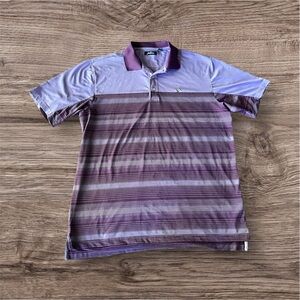 Jack Nicklaus Golf Purple‎ Striped Polo Shirt Men’s Size XL